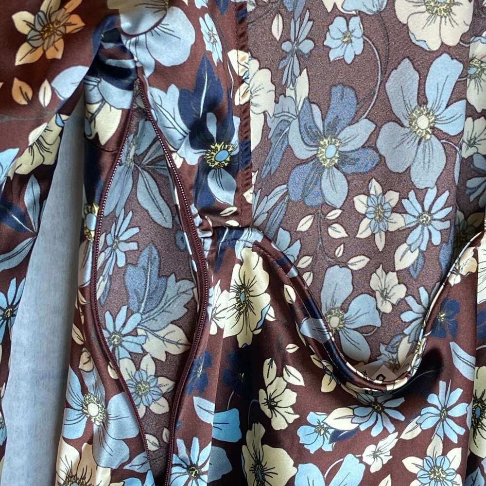 Future Collective Reese Blutstein M Satin Backless Long Sleeve Mini Dress NWT - Picture 6 of 10
